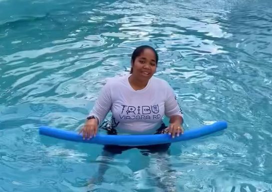 Paciente en sesión acuática